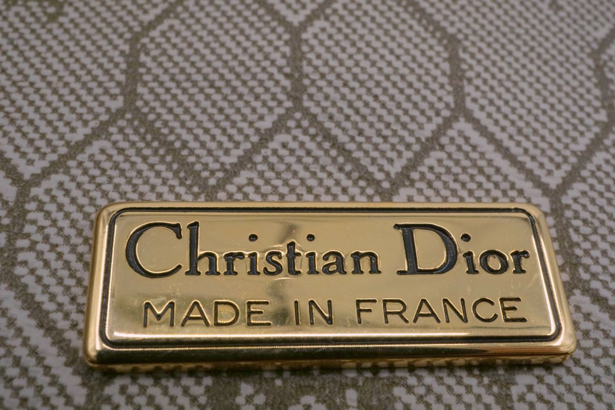  Christian Dior Vintage - ni цепь распредвала сумка на плечо PVC кожа бежевый Christian Dior 8433h2