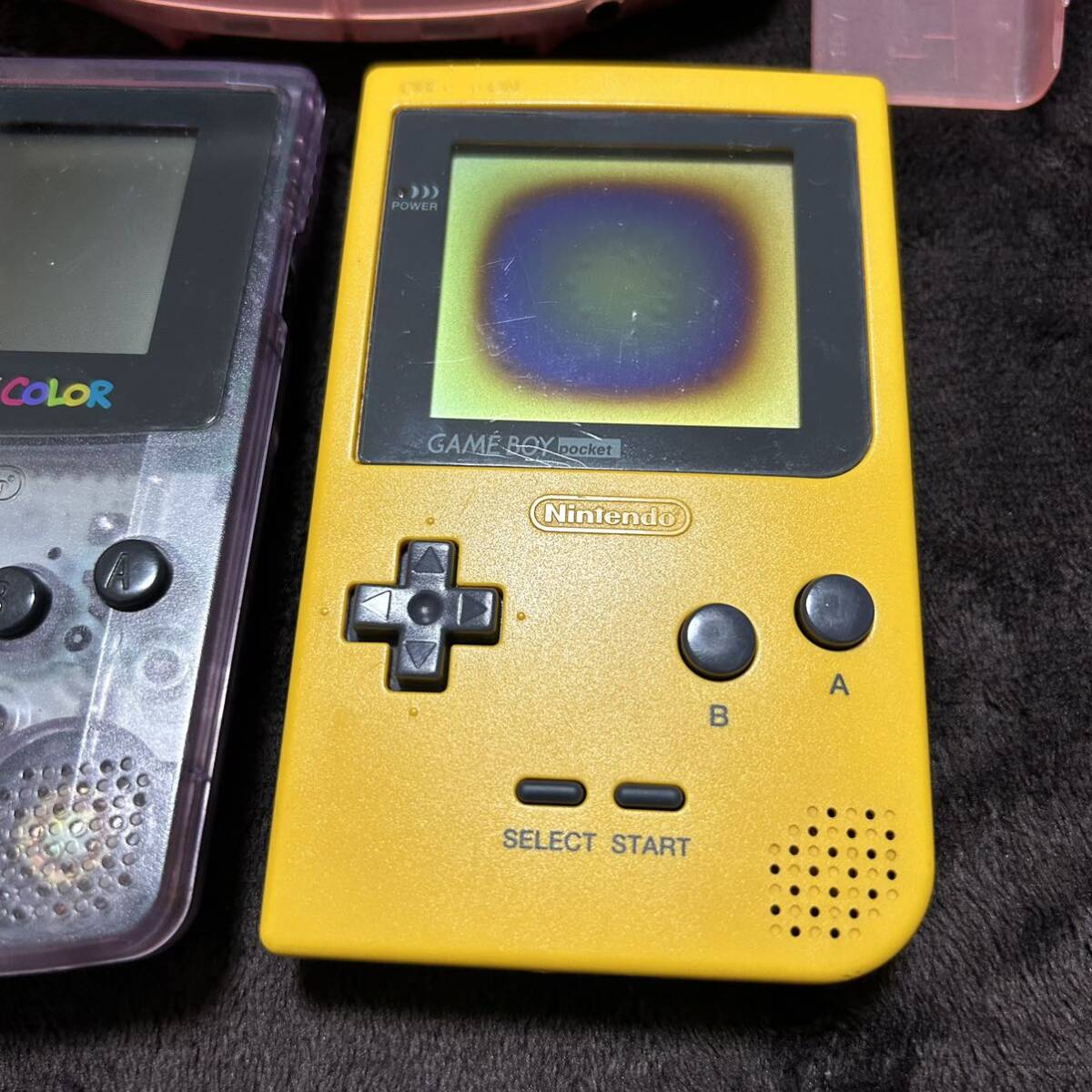 【ジャンク品】ゲームボーイポケット ゲームボーイカラー ゲームボーイアドバンス 本体のみ GBA Nintendo クリアパープル ニンテンドー_画像4