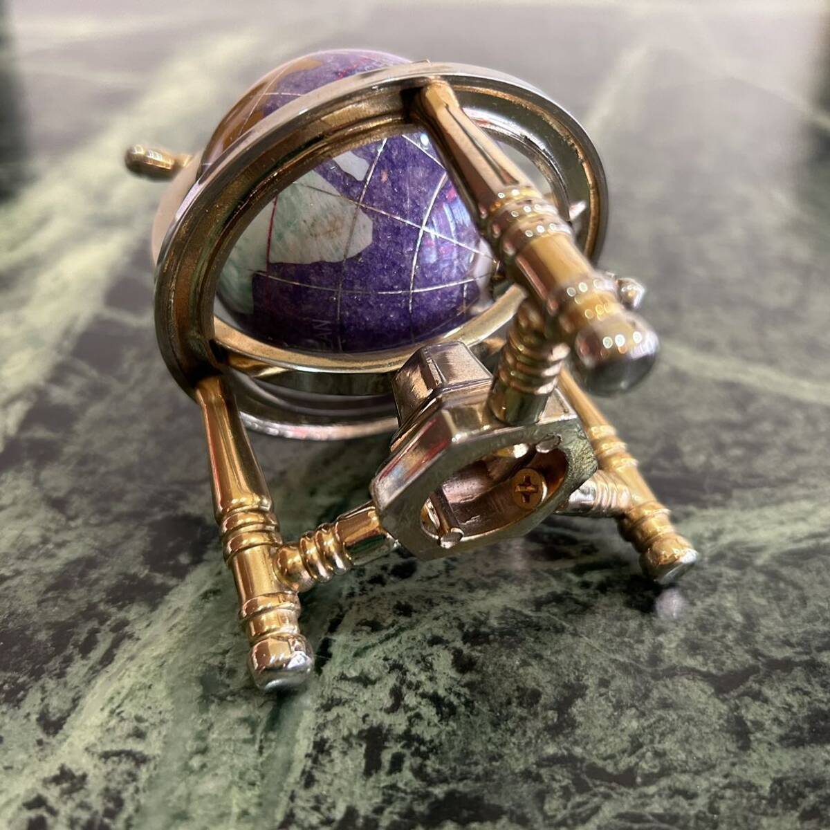 [ прекрасный товар ]PIEARTH*pi. earth драгоценнный камень глобус натуральный камень украшение фиолетовый интерьер 