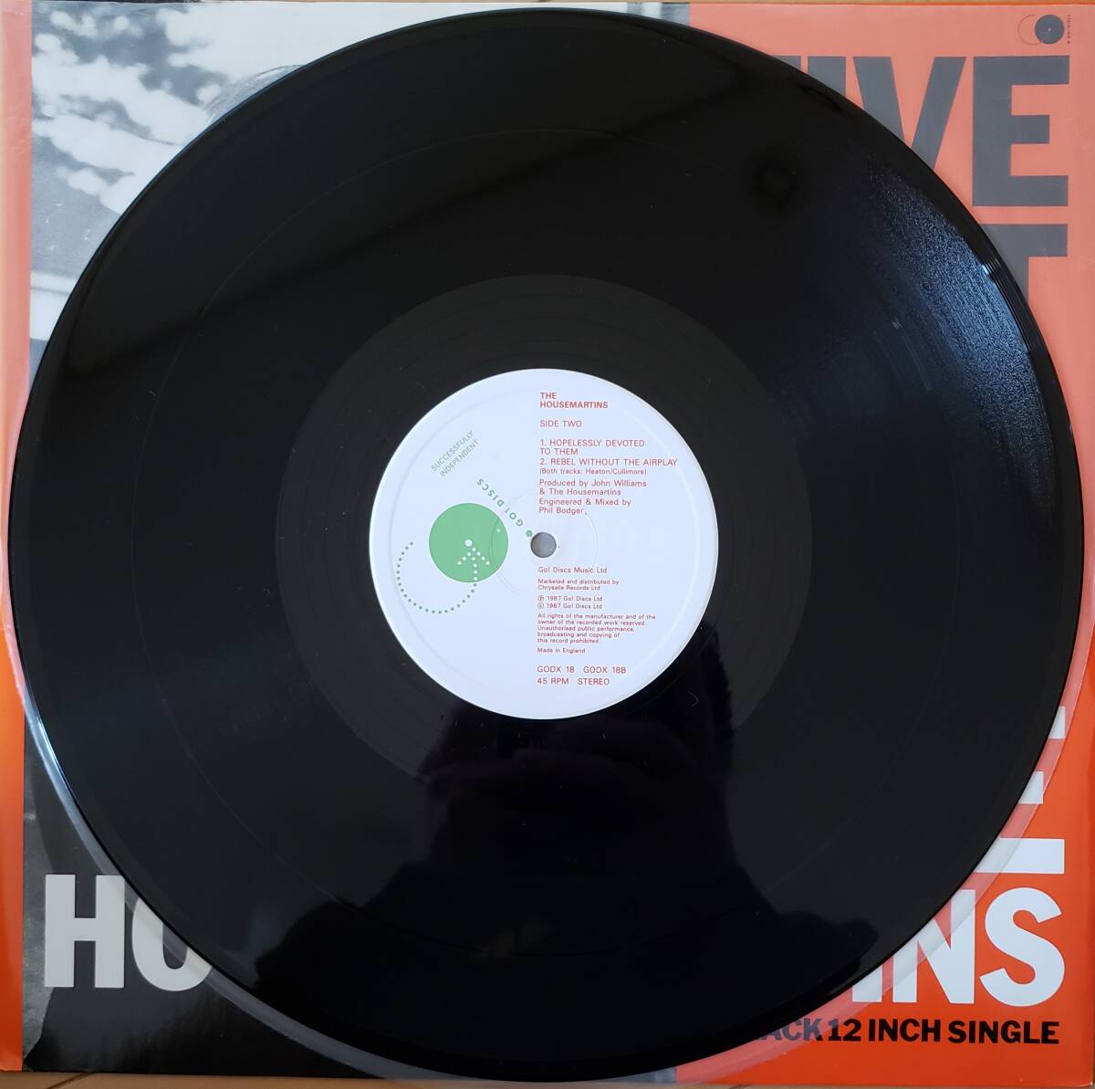 12inch UK盤 THE HOUSEMARTINS ■ FIVE GET OVR EXCITED ■ 4曲入りEP（内３曲アルバム未収録）_画像4