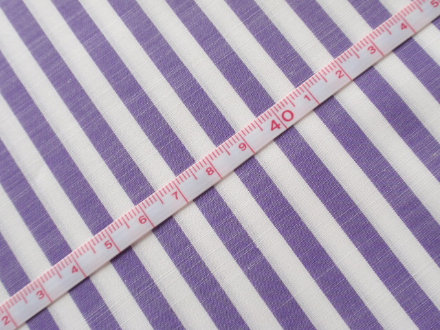 即決♪4mパープルロンドンストライプ 綿１００％ 紫×白♪_画像2