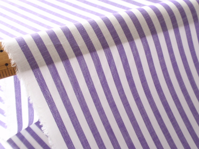 即決♪4mパープルロンドンストライプ 綿１００％ 紫×白♪の画像3