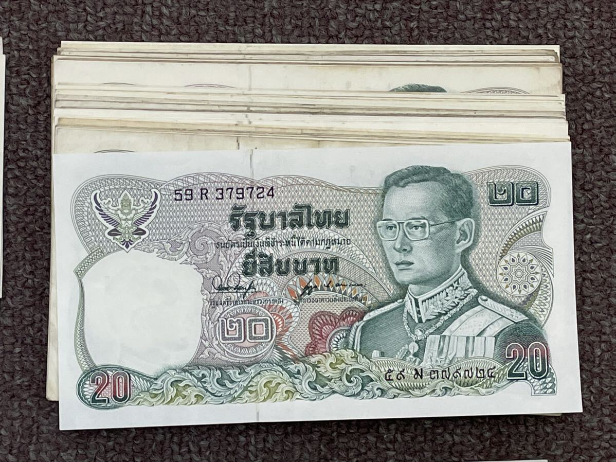 19、タイ　合計3170バーツ　118枚　紙幣　古銭　貨幣　外国紙幣_画像6