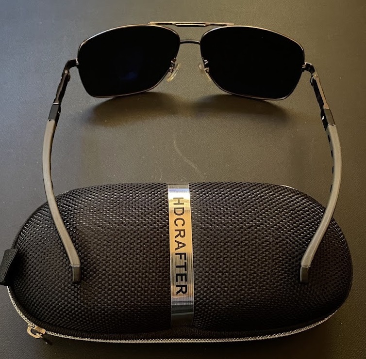 HDCRAFTER rectangle frame polarized light driving sunglasses 