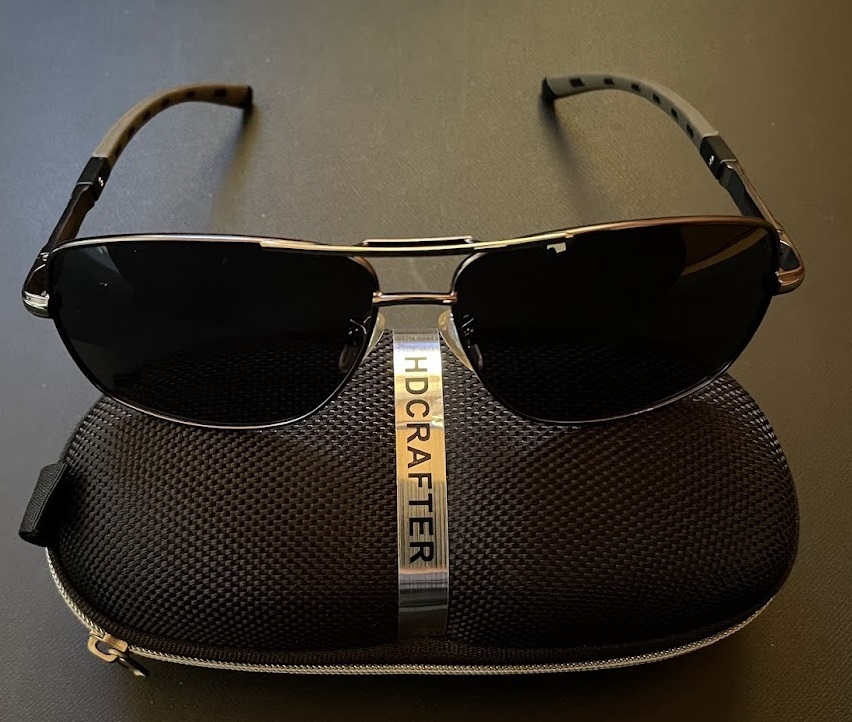 HDCRAFTER rectangle frame polarized light driving sunglasses 