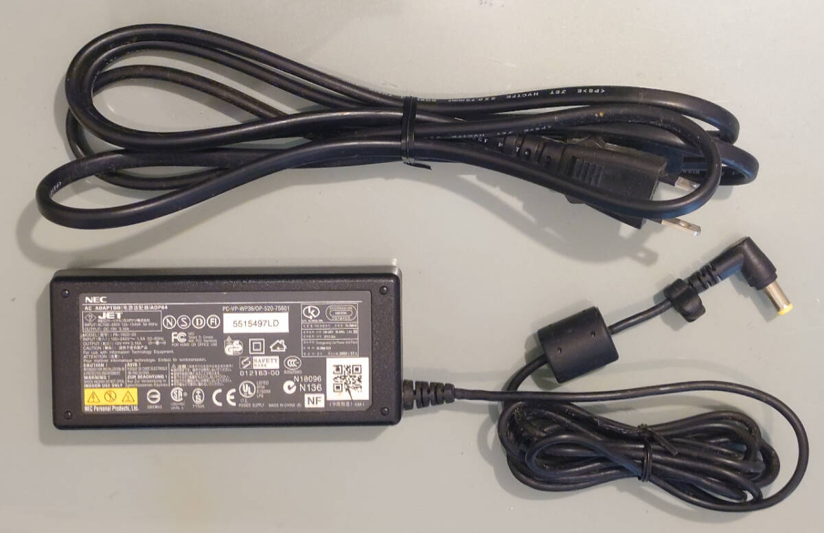 NEC AC adapter 19V 3.16A MODEL:PA-1600-05