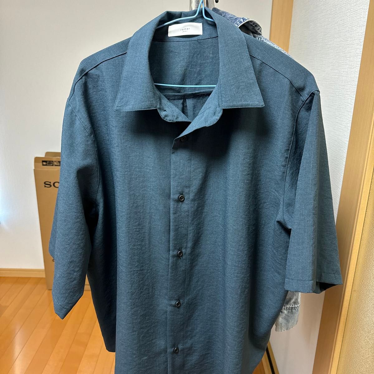 【remer】 loose synthetic linen over shirt / ルーズシンセティックリネンオーバーシャツ
