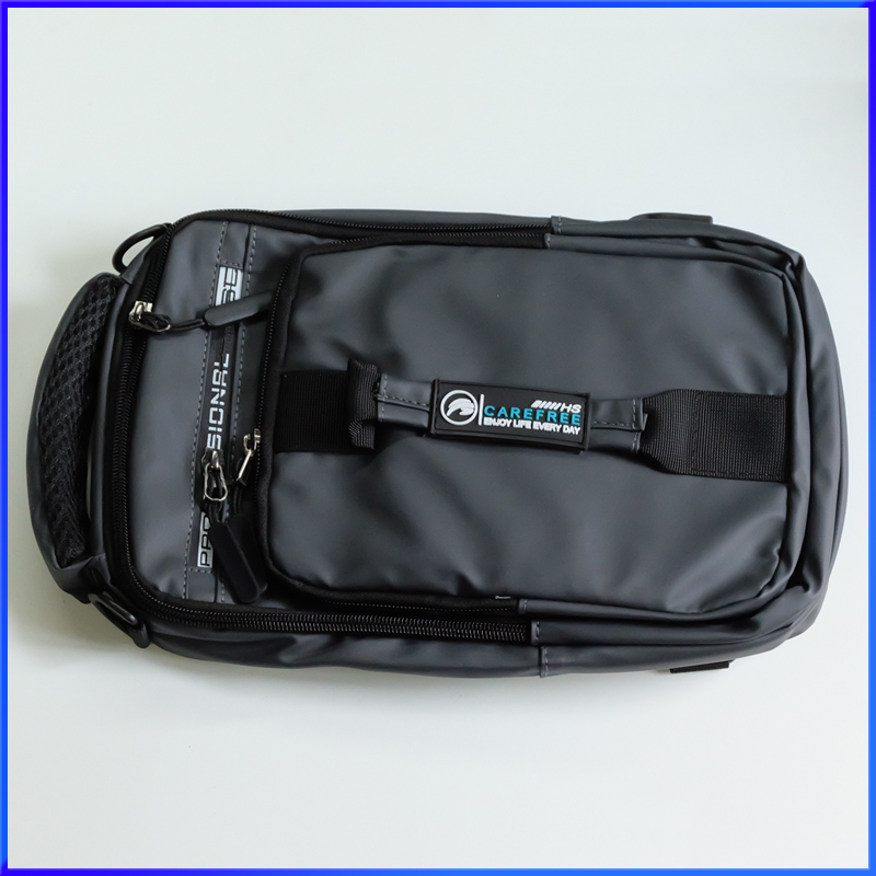ボディバッグ ショルダーバッグ リュックサック バック 鞄 ワンショルダー 斜め掛け メンズ レディース USB ブラック グレー ナイロン 軽量の画像7
