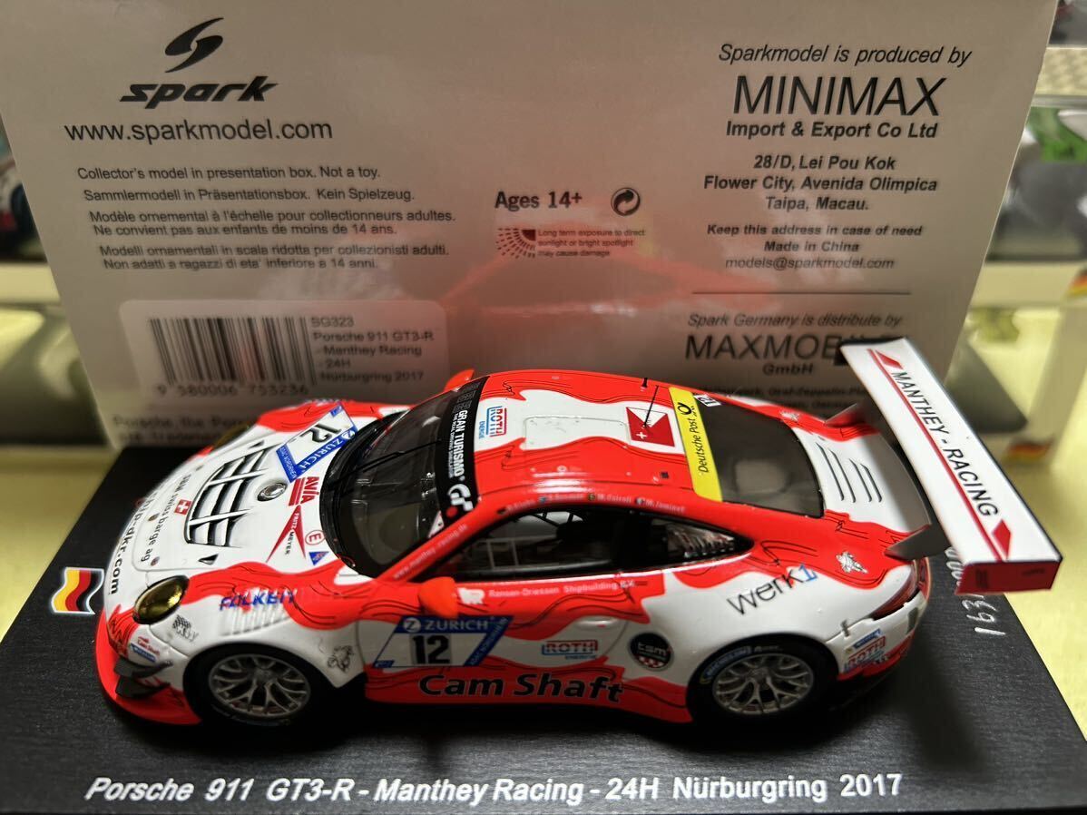 スパーク spark 1/43 Porsche 911 GT3 R - Manthey Racing n°12 - 24H Nurburgring 2017 [SG323]の画像9