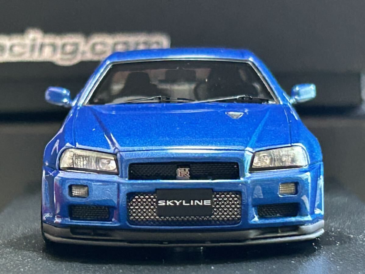 Hpi Racing 1/43 Nissan Skyline GT-R V-spec Ⅱ (R34) Bayside Blue・[8357]の画像8