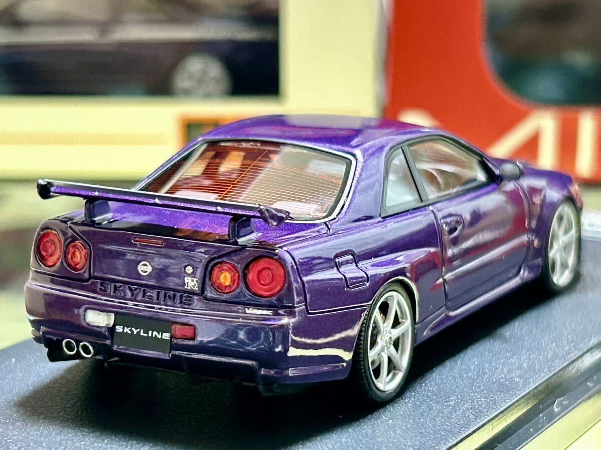 Hpi Racing 1/43 Nissan Skyline GT-R V-spec (R34) Midnight Purple Ⅲ・[8381] (残念な事に、左サイドミラーがありません。)の画像5