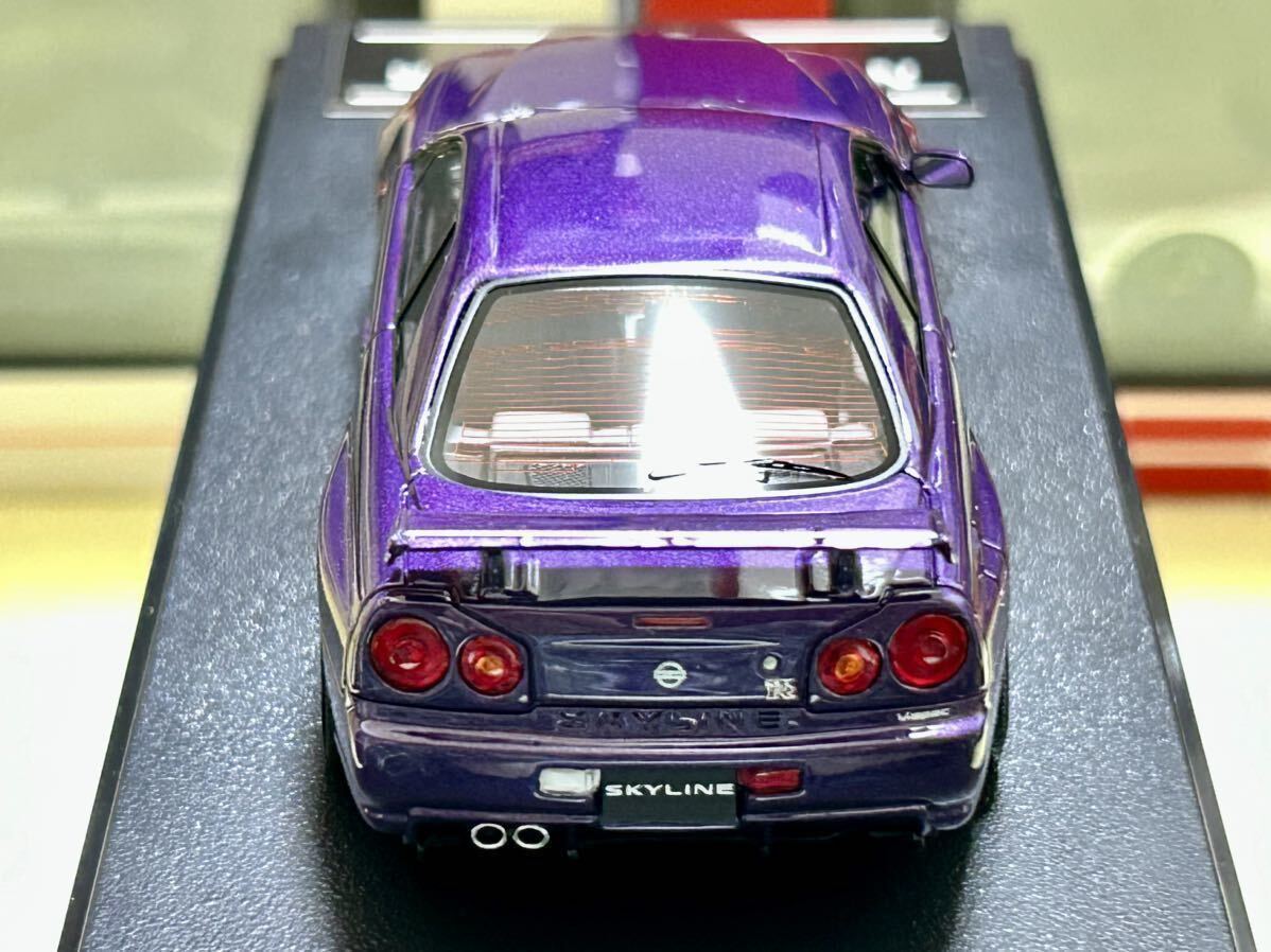 Hpi Racing 1/43 Nissan Skyline GT-R V-spec (R34) Midnight Purple Ⅲ・[8381] (残念な事に、左サイドミラーがありません。)の画像6