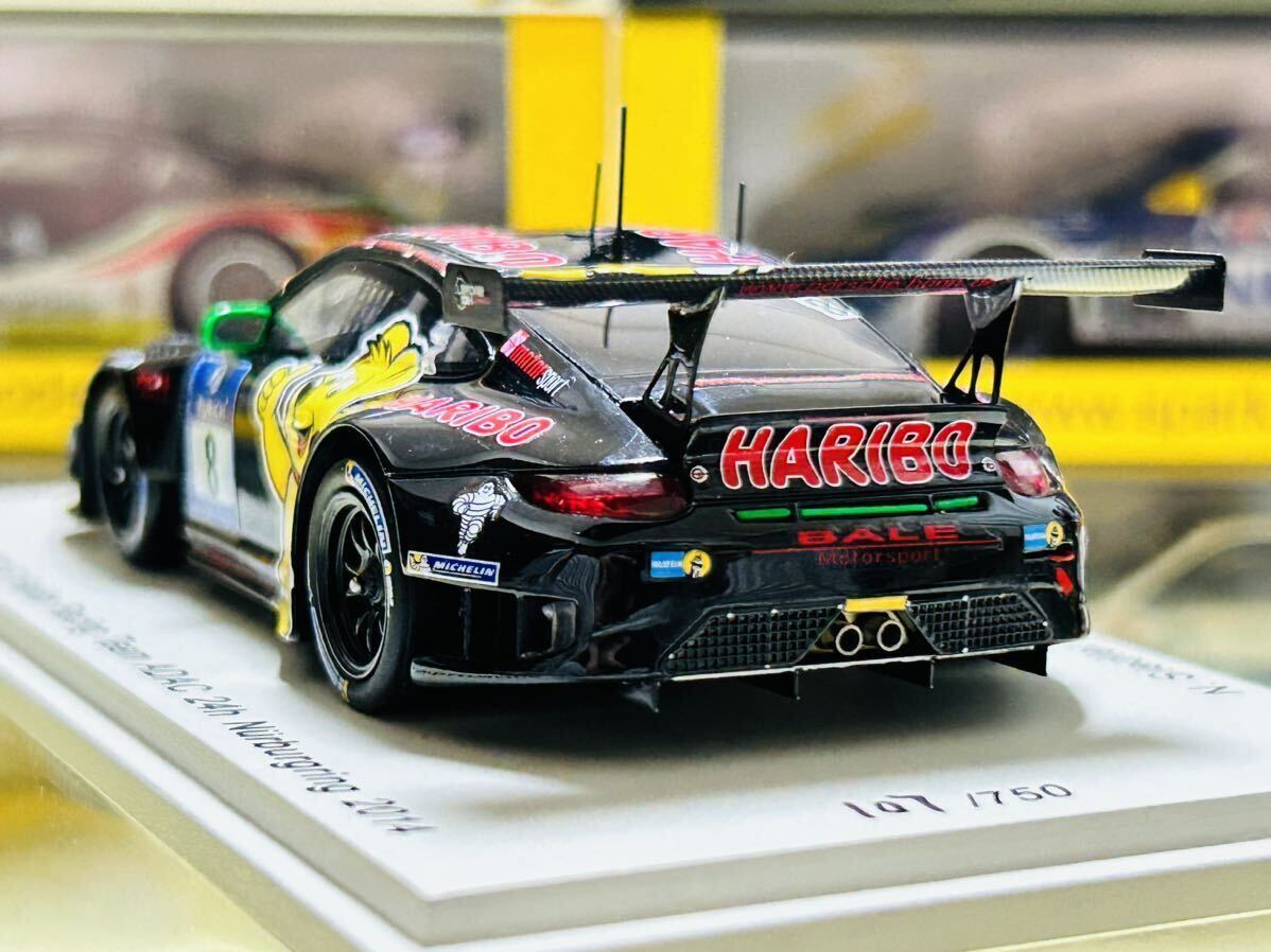 スパーク spark 1/43 Porsche 911 GT3 R n°8・ ADAC 24 Hours of Nurburgring 2014 [SG146]_画像7