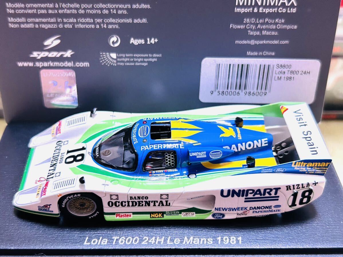 スパーク spark 1/43 Lola T600 #18 24H Le Mans 1981 [S8600]_画像9