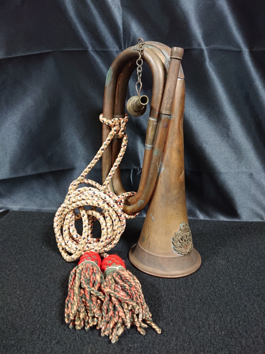 [ труба ] подробности неизвестен общая длина примерно 29cm шнур имеется царапина есть духовые инструменты античный retro 