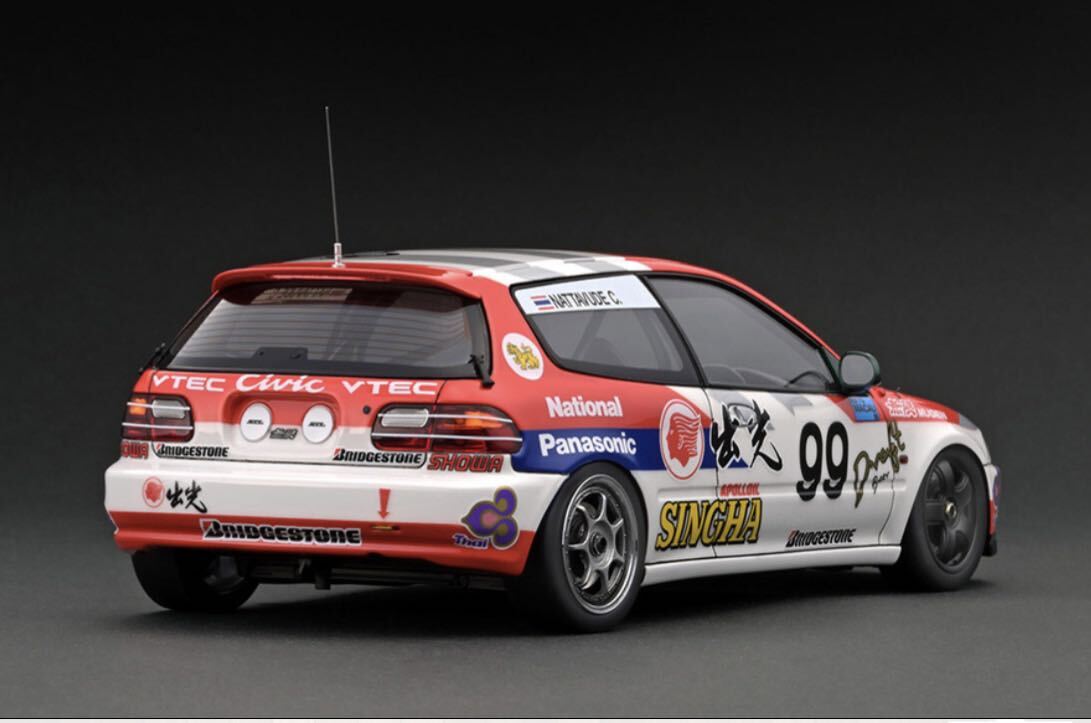 オンラインショップ限定 138台限定 イグニッションモデル 1/18 出光 MOTION 無限 CIVIC (#99) 1994 Macau Cup Race ホンダ シビック EG6 _画像2