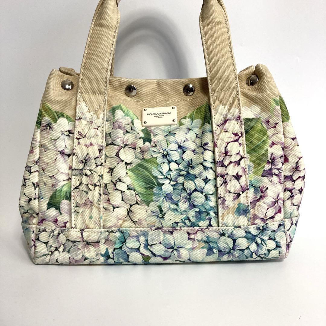 DOLCE&GABBANA ドルガバ アジサイモチーフ ラージ トートバッグ Bibian 比比昂 - 希少 ドルチェ&ガッバーナ 紫陽花 TANIA