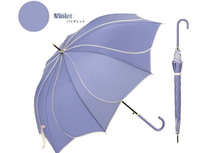 ☆淡い色味のカラー　優雅な女性を演出　長傘　日傘　兼用　