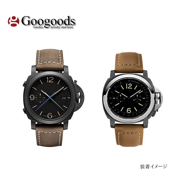 腕時計ベルト For PANERAI パネライ LB028 ライトブラウン 24mm_画像3