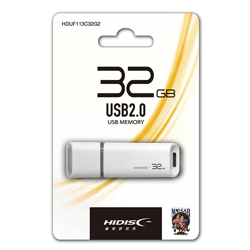 HIDISC USB 2.0 フラッシュドライブ 32GB 白 キャップ式 HDUF113C32G2_画像3