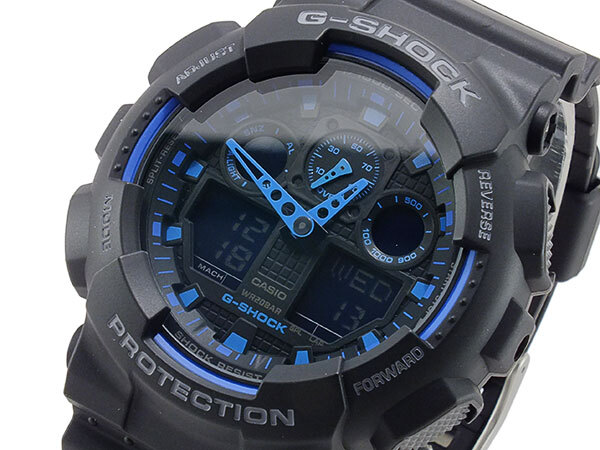 カシオ CASIO 腕時計 GA-100-1A2 メンズ Gショック G-SHOCK クォーツ ブラック ブラック_画像1