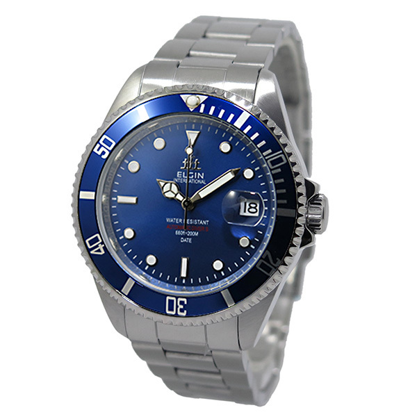 エルジン ELGIN 自動巻き メンズ 腕時計 FK1405S-BL ブルー 国内正規品 ブルー_画像3