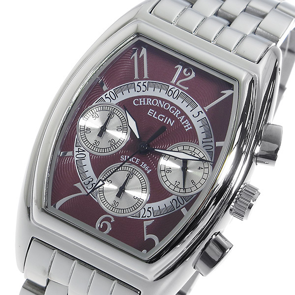 エルジン ELGIN クオーツ メンズ クロノ 腕時計 FK1403S-R レッド 国内正規品 レッド_画像1