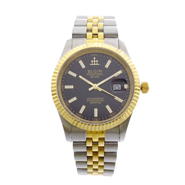 エルジン ELGIN 腕時計 メンズ FK1422TG-B クォーツ ブラック シルバー 国内正規品 ブラック_画像3