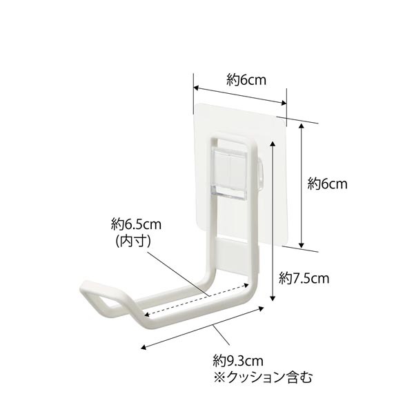 tower フィルムフックトイレ用品収納フック タワー ホワイト 訳あり_画像2