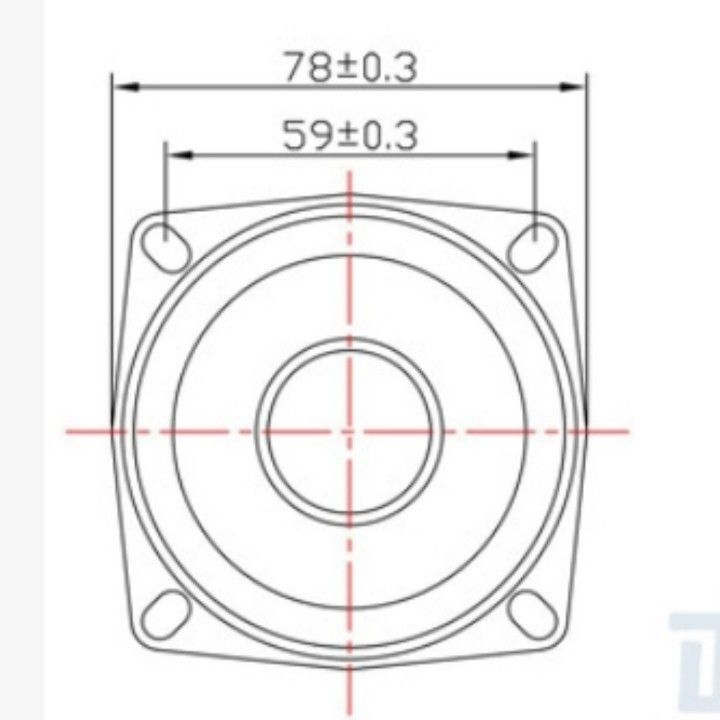 自作スピーカー工作 ☆78mm 8Ω/定格入力8W 　最大入力16W 　フルレンジ スピーカーユニット ペア（2個セット）