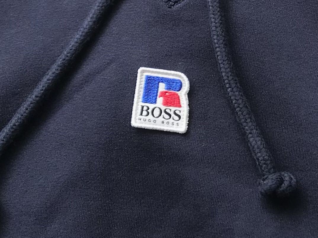 HUGO BOSS×RUSSELL ATHLETIC スウェット 半袖 プルオーバーパーカー M ヒューゴボス ラッセル メンズ トレーナー セーター 別注 コラボ_画像6