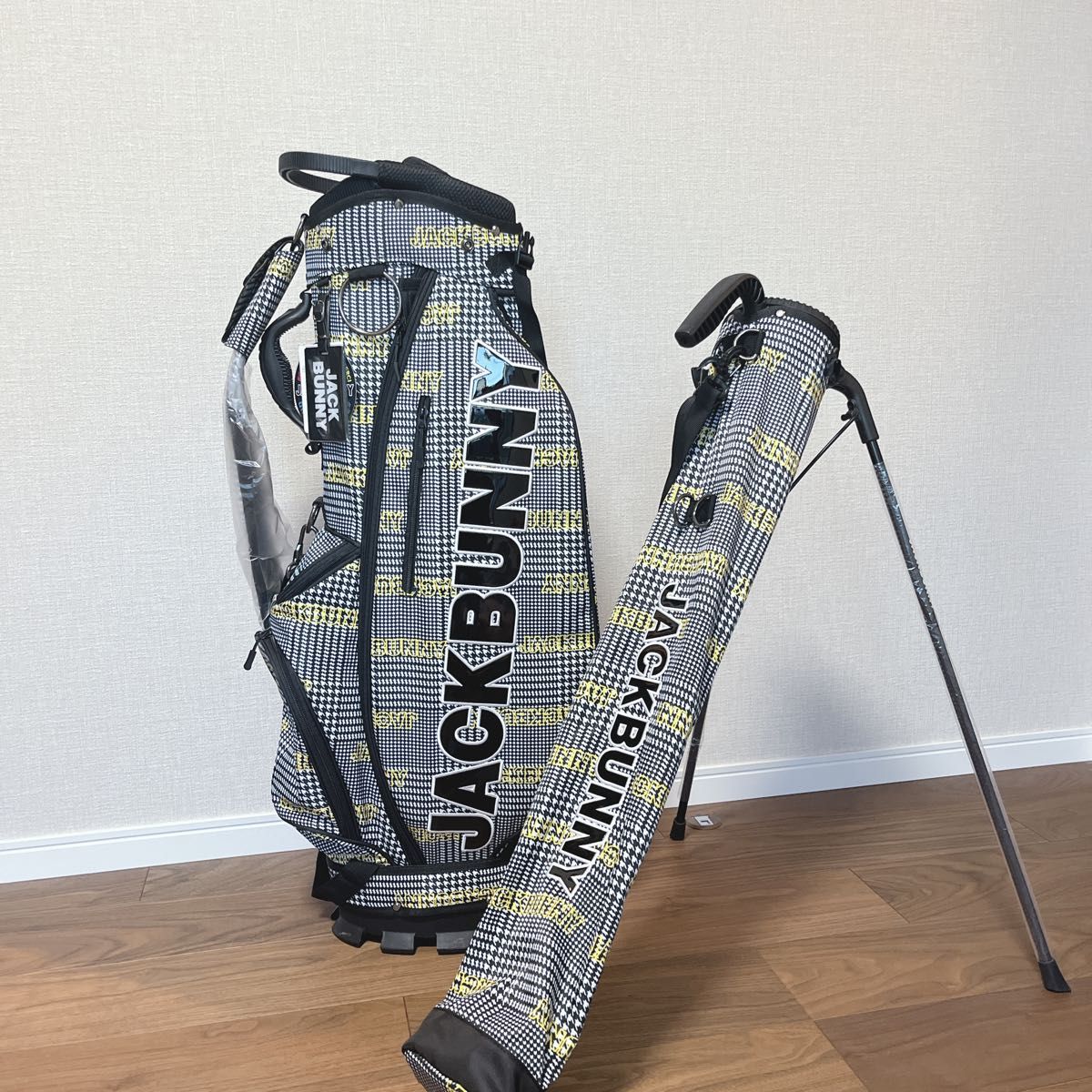 新品 ジャックバニー 親子キャディバッグ セルフスタンド付 新品 ジャックバニー 親子キャディバッグ セルフスタンド付