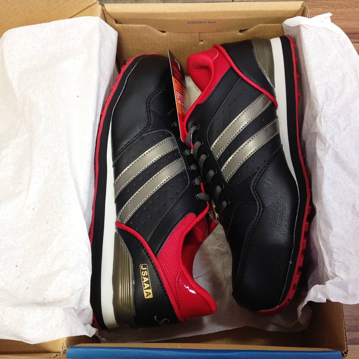 [AH-05861] new goods unused goods Simonsimon safety shoes Pro sneakers steel made . core 25.0cm EEE NS811 black / red 
