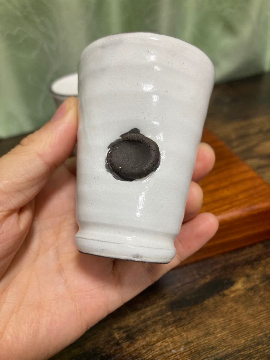 陶月小町　焼酎カップ　焼酎グラス 日本製 陶器 湯呑み高さ7.8cm 口径5.8