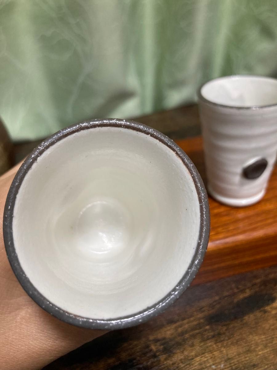 陶月小町　焼酎カップ　焼酎グラス 日本製 陶器 湯呑み高さ7.8cm 口径5.8