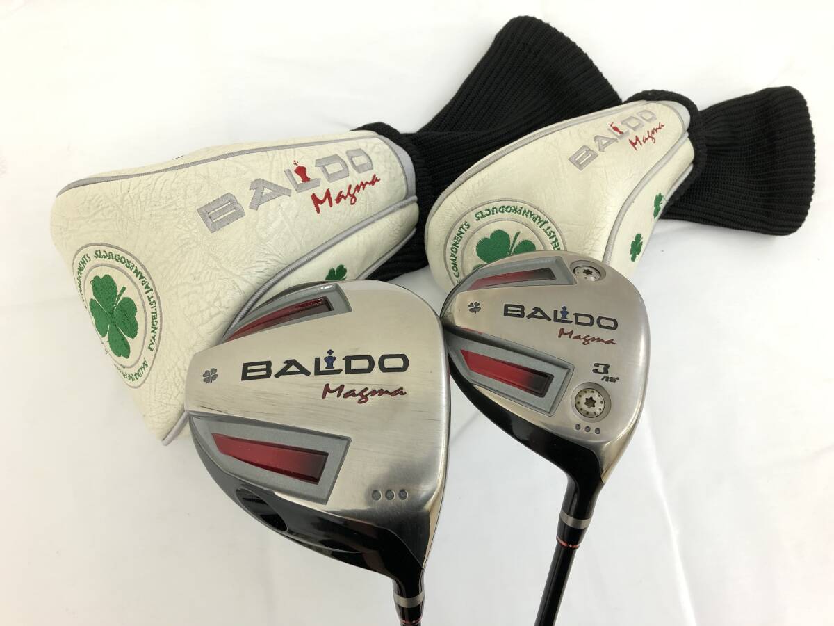 【IE195】(O)ゴルフ クラブ 2点セット BALDO Magma BASILEUS バシリウス FW65 FLEX:S 3/15°■Black CB-46 FLEX:6.7 CRAZY カバー付 中古品の画像1