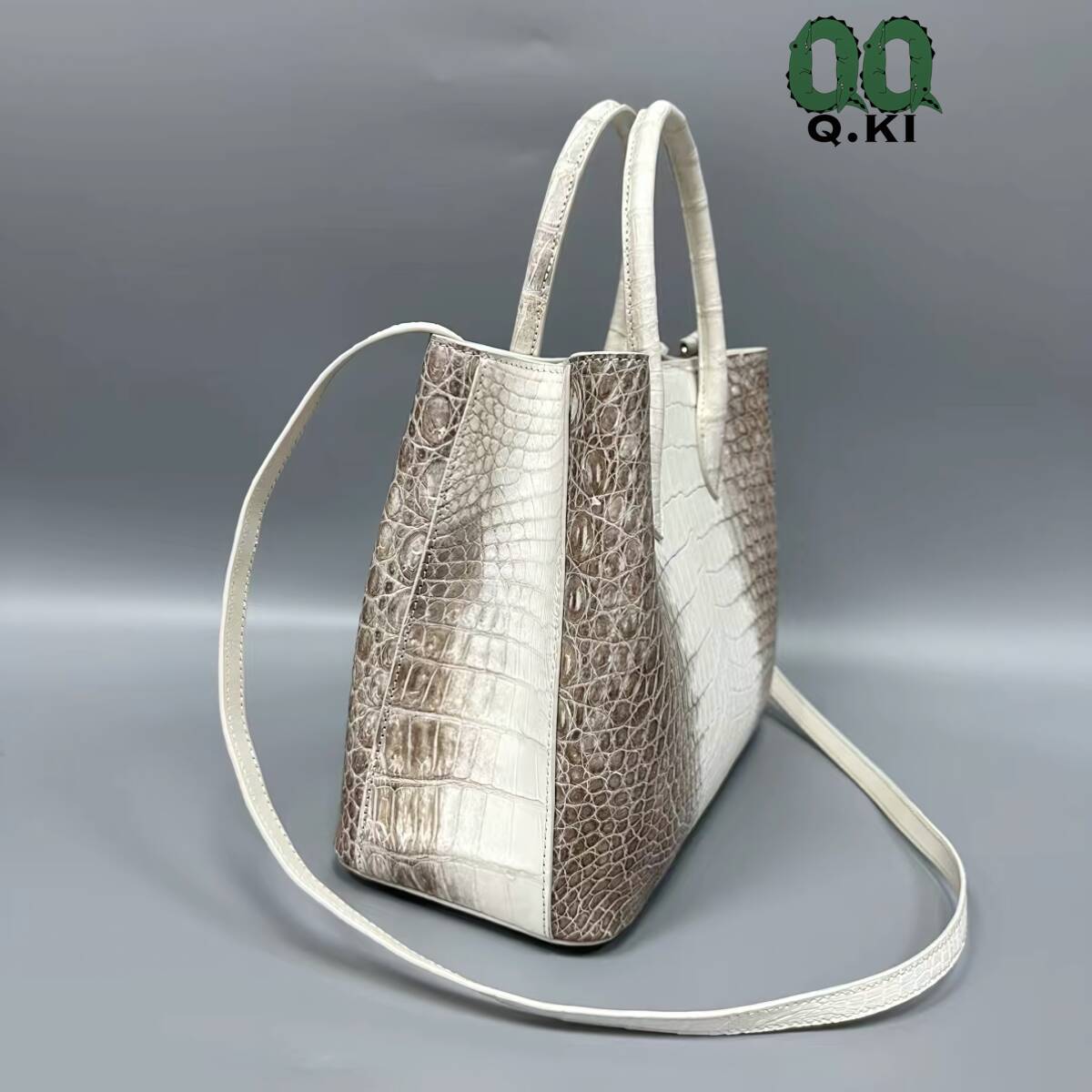  new work himalaya white crocodile wani leather genuine article . leather use center taking . diagonal .. handbag shoulder bag lady's bag 