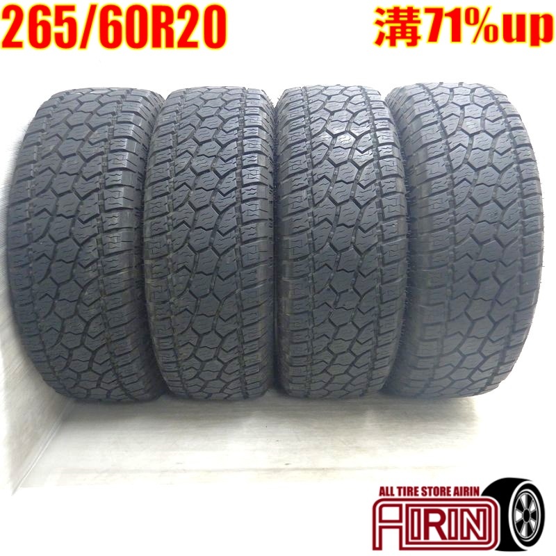 中古タイヤ 265/60r20 タイヤ レーダー レネゲイド A/T5 4本セット トヨタ セコイア タンドラ 日産 タイタンXD シボレー 中古 20インチ_画像1