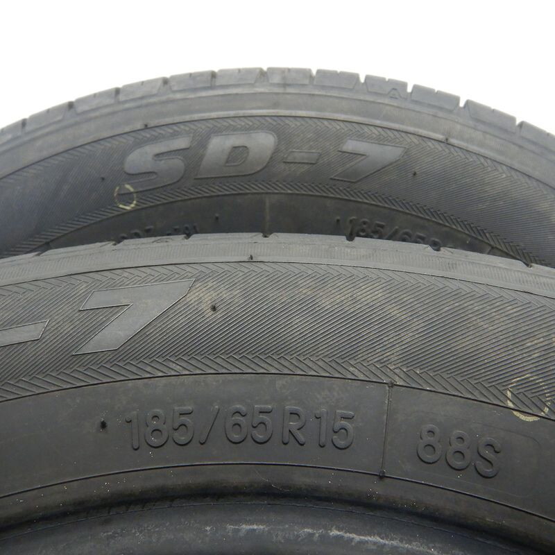 中古タイヤ 185/65r15 タイヤ トーヨー SD-７ 2本セット ヤリス プリウス ノート ティーダ 中古 15インチ_画像5