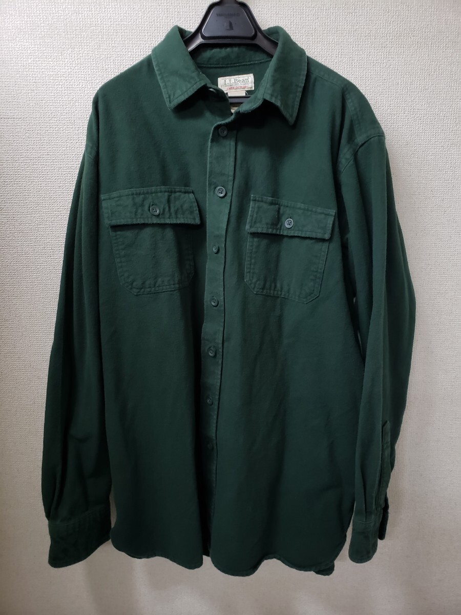 ヴィンテージ90s l.l.bean エルエルビーン　シャモアクロスシャツ　L_画像1