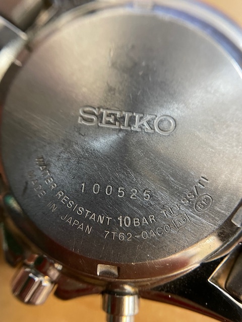 SEIKO 7T62-0AC0 セイコー チタニウム クロノグラフ デイト メンズ腕時計 不動 クオーツの画像5