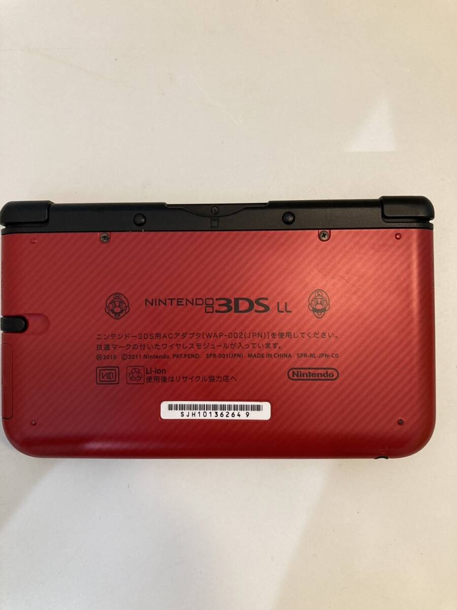 3DSLL SPR-001 本体 動作確認済み Nintendo 任天堂 ニンテンドー 充電器 タッチペン マリオレッドの画像6