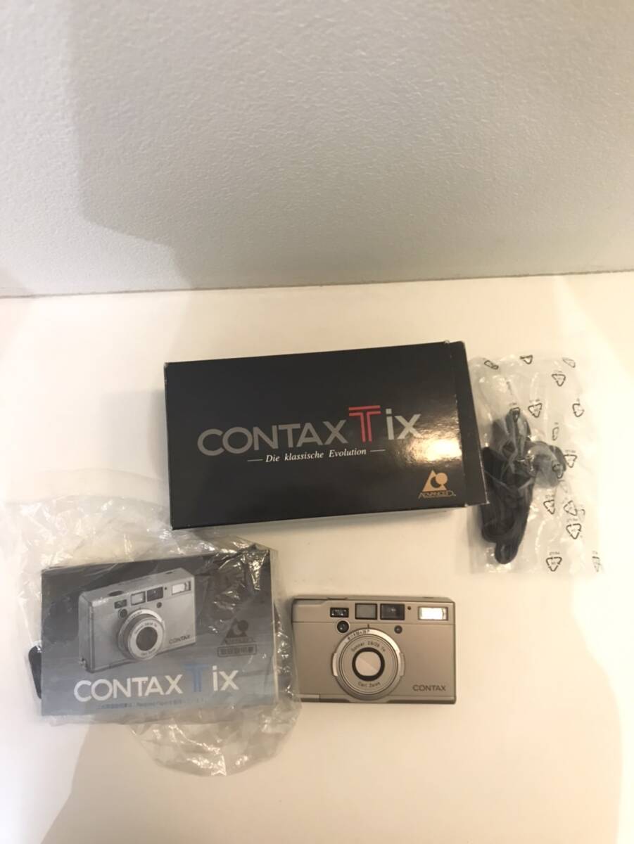 コンタックス CONTAX T ix Carl Zeiss Sonnar 28mm F2.8 コンパクトカメラ ジャンク 通電確認_画像9