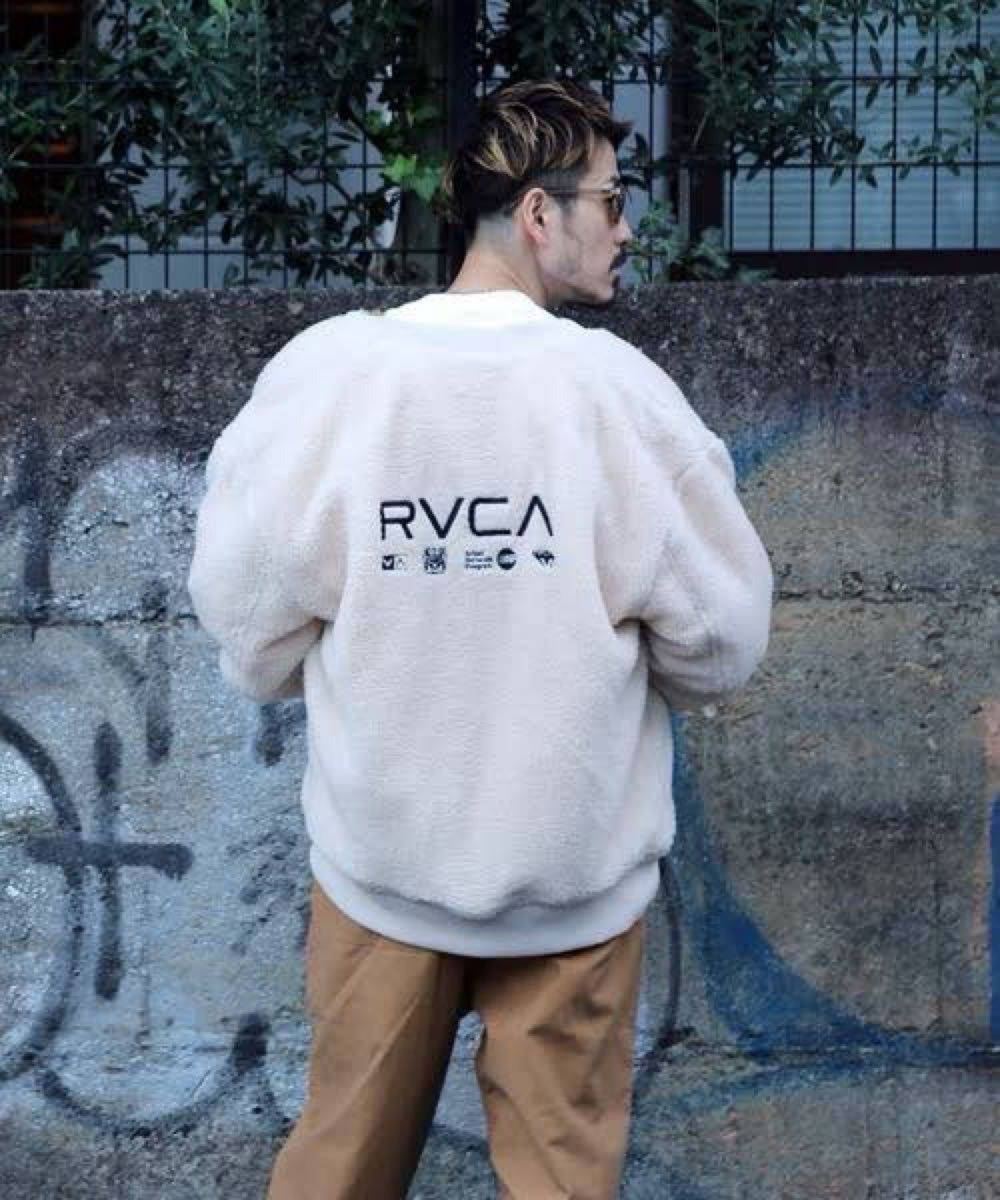 RVCA ルーカ ボアジャケット ダウン アウター MA-1 ホワイト リバーシブル ブルゾン