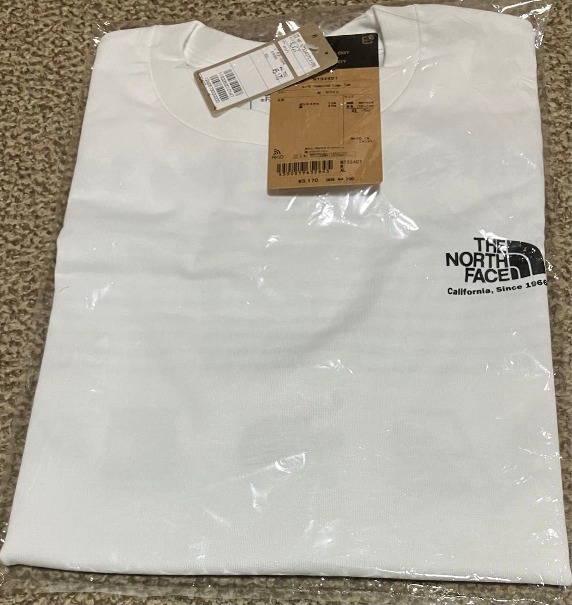 ザ・ノース・フェイス メンズ 半袖Tシャツ ショートスリーブヒストリカルロゴティー NT32407  ホワイト　XLサイズ