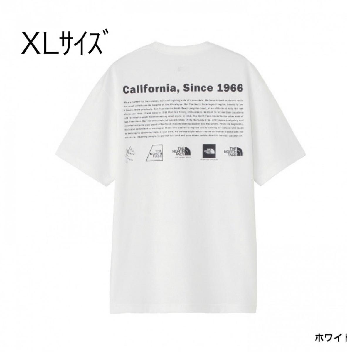 ザ・ノース・フェイス メンズ 半袖Tシャツ ショートスリーブヒストリカルロゴティー NT32407  ホワイト　XLサイズ