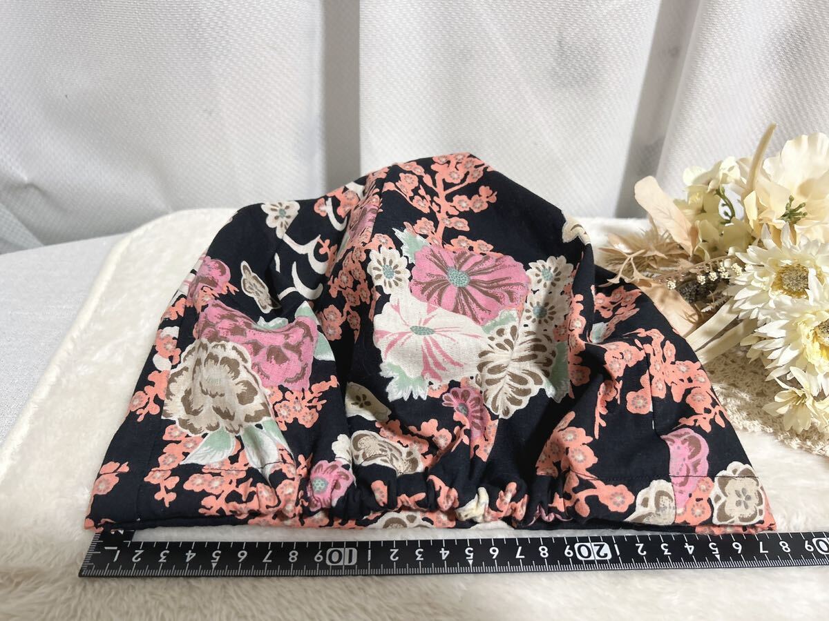 b851＊ハンドメイド＊医療用帽子＊夏用鶴和柄＊ケア帽子＊おしゃれ外出用＊日よけ＊MLサイズ＊大人用＊女性用＊母の日＊プレゼント用_画像8