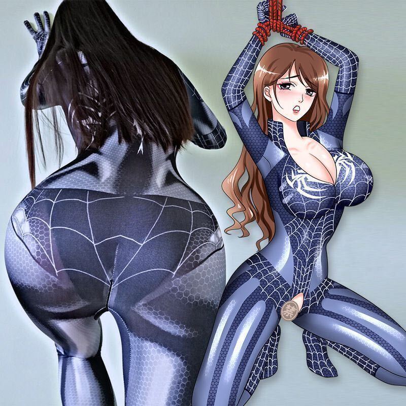  самый новый продукт [477]M черный Человек-паук супер sexy 3D принт Leotard все тело корпус костюм Parker костюмированная игра маскарадный костюм фотосъемка открытый черный chi