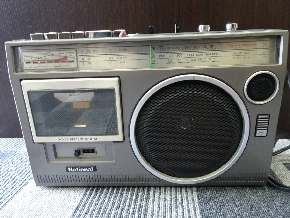 National/ National RX-2350 radio-cassette simple operation verification ending that time thing Showa Retro audio equipment cassette recorder radio super-discount 1 jpy start 