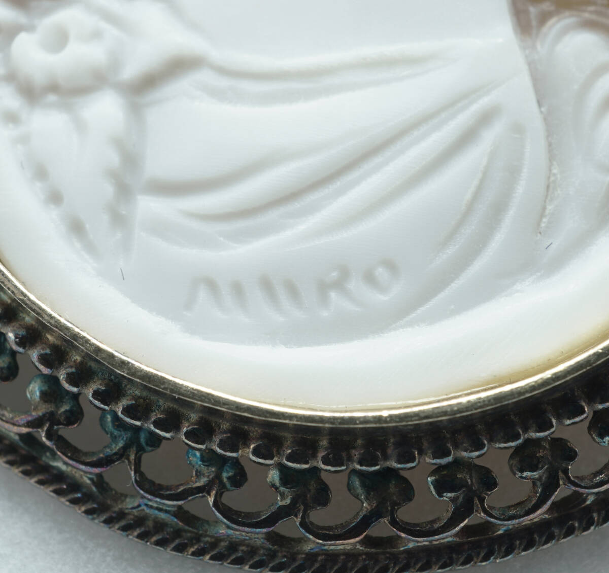 ▲天然シェルカメオ 最高級 SV 925 12g ブローチ 宝石 ジュエリー jewelryの画像5
